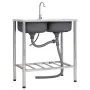 Double sink camping and stainless steel faucet by vidaXL, Sinks - Ref: Foro24-151212, Price: 198,06 €, Discount: %