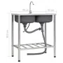 Double sink camping and stainless steel faucet by vidaXL, Sinks - Ref: Foro24-151212, Price: 198,06 €, Discount: %