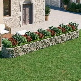 Arriate de gaviones de hierro galvanizado 600x100x50 cm de vidaXL, Maceteros y jardineras - Ref: Foro24-152044, Precio: 104,1...