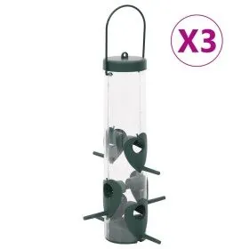 Bird feeders 3 pcs dark green 17x17x32 cm by vidaXL, Bird feeders - Ref: Foro24-364828, Price: 26,78 €, Discount: %