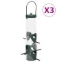 Comederos para pájaros 3 uds verde oscuro 17x17x32 cm de vidaXL, Comederos para pájaros - Ref: Foro24-364828, Precio: 26,78 €...