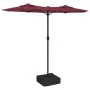 Sombrilla doble con luces LED rojo burdeos 316x240 cm de vidaXL, Sombrillas - Ref: Foro24-362973, Precio: 149,77 €, Descuento: %