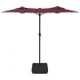 Sombrilla doble con luces LED rojo burdeos 316x240 cm de vidaXL, Sombrillas - Ref: Foro24-362973, Precio: 149,77 €, Descuento: %