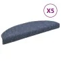 Alfombrilla autoadhesiva de escalera 5 uds 65x21x4 cm azul de vidaXL, Alfombrillas para escalones - Ref: Foro24-149708, Preci...