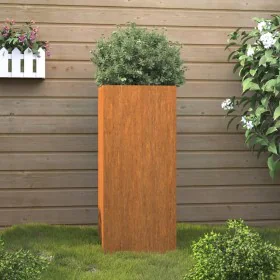 Jardinera de acero corten 32x29x75 cm de vidaXL, Maceteros y jardineras - Ref: Foro24-821553, Precio: 62,19 €, Descuento: %