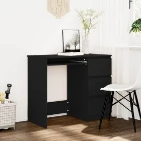 Black plywood desk 90x45x76 cm by vidaXL, Desks - Ref: Foro24-801374, Price: 89,49 €, Discount: %