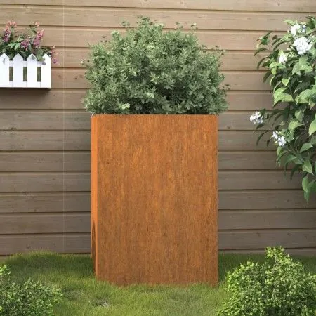 Jardinera de acero corten 52x48x75 cm de vidaXL, Maceteros y jardineras - Ref: Foro24-821555, Precio: 72,38 €, Descuento: %