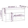 Banco zapatero madera contrachapada roble ahumado 80x30x45 cm de vidaXL, Zapateros y organizadores de calzado - Ref: Foro24-8...