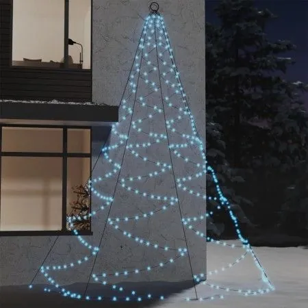 Árbol de pared con gancho metálico 720 LED blanco frío 5 m de vidaXL, Mangueras y guirnaldas de luces - Ref: Foro24-328645, P...