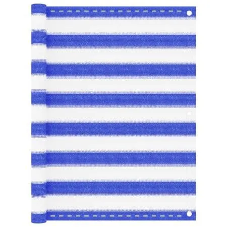 Toldo para balcón HDPE amarillo y blanco 90x400 cm de vidaXL, Sombrillas - Ref: Foro24-310889, Precio: 15,77 €, Descuento: %