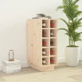 Botellero madera maciza de pino 23x34x61 cm de vidaXL, Botelleros - Ref: Foro24-820971, Precio: 65,29 €, Descuento: %