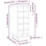 Botellero madera maciza de pino 23x34x61 cm de vidaXL, Botelleros - Ref: Foro24-820971, Precio: 65,29 €, Descuento: %