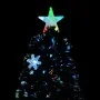 Árbol de Navidad copos de nieve LED fibra óptica negro 240 cm de vidaXL, Arboles de navidad - Ref: Foro24-328465, Precio: 155...