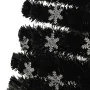 Árbol de Navidad copos de nieve LED fibra óptica negro 240 cm de vidaXL, Arboles de navidad - Ref: Foro24-328465, Precio: 155...