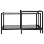 Mesita de centro 2 piezas vidrio templado negro de vidaXL, Mesas auxiliares - Ref: Foro24-331614, Precio: 109,82 €, Descuento: %