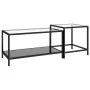 Mesita de centro 2 piezas vidrio templado negro de vidaXL, Mesas auxiliares - Ref: Foro24-331614, Precio: 109,82 €, Descuento: %