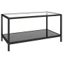 Mesita de centro 2 piezas vidrio templado negro de vidaXL, Mesas auxiliares - Ref: Foro24-331614, Precio: 109,82 €, Descuento: %