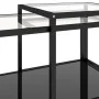 Mesita de centro 2 piezas vidrio templado negro de vidaXL, Mesas auxiliares - Ref: Foro24-331614, Precio: 109,82 €, Descuento: %