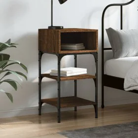 Oak brown engineered wood bedside table 35x34.5x70 cm by vidaXL, Nightstands - Ref: Foro24-825891, Price: 37,24 €, Discount: %