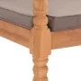 Sillas Batavia 2 uds madera maciza teca con cojines gris oscuro de vidaXL, Sillas de jardín - Ref: Foro24-316029, Precio: 247...