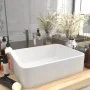 Luxuswaschbecken aus mattweißer Keramik, 41 x 30 x 12 cm von vidaXL, Sinkt - Ref: Foro24-147042, Preis: 74,34 €, Rabatt: %