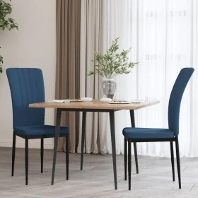 Dining chairs 2 units blue velvet by vidaXL, dining chairs - Ref: Foro24-326092, Price: 87,22 €, Discount: %