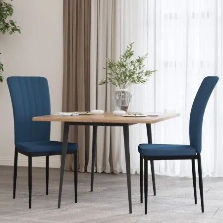 Esszimmerstühle 2 Einheiten aus blauem Samt von vidaXL, Essstühle - Ref: Foro24-326092, Preis: 87,22 €, Rabatt: %