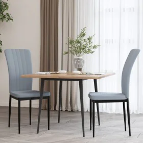 Sillas de comedor 2 unidades terciopelo gris claro de vidaXL, Sillas de comedor - Ref: Foro24-326093, Precio: 100,20 €, Descu...