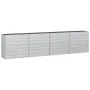 Arriate de acero galvanizado plateado 320x40x77 cm de vidaXL, Maceteros y jardineras - Ref: Foro24-316891, Precio: 95,51 €, D...