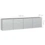 Arriate de acero galvanizado plateado 320x40x77 cm de vidaXL, Maceteros y jardineras - Ref: Foro24-316891, Precio: 95,51 €, D...