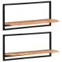 Wall shelves 2 units solid acacia wood 80x25x35 cm by vidaXL, Shelves and shelves - Ref: Foro24-338458, Price: 77,43 €, Disco...