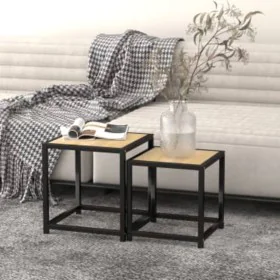 Mesas de centro 2 unidades MDF roble Sonoma de vidaXL, Mesas auxiliares - Ref: Foro24-331657, Precio: 39,74 €, Descuento: %