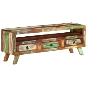 Mueble de TV madera maciza reciclada multicolor 110x30x40 cm de vidaXL, Muebles TV - Ref: Foro24-337063, Precio: 128,43 €, De...