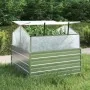 Arriate con invernadero plateado 100x100x85 cm de vidaXL, Maceteros y jardineras - Ref: Foro24-316882, Precio: 100,21 €, Desc...