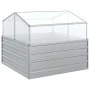 Arriate con invernadero plateado 100x100x85 cm de vidaXL, Maceteros y jardineras - Ref: Foro24-316882, Precio: 100,21 €, Desc...