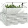 Arriate con invernadero plateado 100x100x85 cm de vidaXL, Maceteros y jardineras - Ref: Foro24-316882, Precio: 100,21 €, Desc...