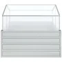 Arriate con invernadero plateado 100x100x85 cm de vidaXL, Maceteros y jardineras - Ref: Foro24-316882, Precio: 100,21 €, Desc...