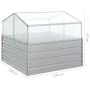 Arriate con invernadero plateado 100x100x85 cm de vidaXL, Maceteros y jardineras - Ref: Foro24-316882, Precio: 100,21 €, Desc...