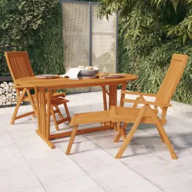 Mesa de jardín madera maciza de eucalipto 160x85x75 cm de vidaXL, Mesas de jardín - Ref: Foro24-316071, Precio: 144,27 €, Des...