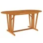 Mesa de jardín madera maciza de eucalipto 160x85x75 cm de vidaXL, Mesas de jardín - Ref: Foro24-316071, Precio: 144,27 €, Des...