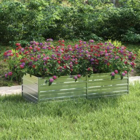 Arriate de acero galvanizado plateado 160x80x45 cm de vidaXL, Maceteros y jardineras - Ref: Foro24-316884, Precio: 45,79 €, D...