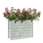 Arriate de acero galvanizado plateado 100x40x77 cm de vidaXL, Maceteros y jardineras - Ref: Foro24-316896, Precio: 43,10 €, D...