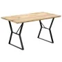 Mesa de comedor de madera maciza de mango 140x80x76 cm de vidaXL, Mesas de cocina y de comedor - Ref: Foro24-247947, Precio: ...