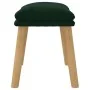 Reposapiés de terciopelo verde oscuro 45x29,5x35 cm de vidaXL, Otomanas - Ref: Foro24-341437, Precio: 35,79 €, Descuento: %