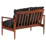 2-Sitzer-Sofa aus massivem Akazienholz und schwarzem Echtleder von vidaXL, Sofas - Ref: Foro24-340924, Preis: 317,00 €, Rabat...