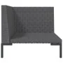 Semicircular garden sofa and synthetic rattan cushions by vidaXL, Modular outdoor sofas - Ref: Foro24-318601, Price: 94,37 €,...