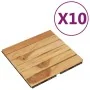 Terrace tiles 10 pcs solid teak wood vertical pattern by vidaXL, Floors and carpets - Ref: Foro24-319981, Price: 87,70 €, Dis...
