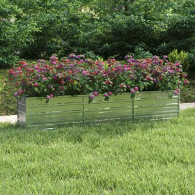 Arriate de acero galvanizado plateado 240x40x45 cm de vidaXL, Maceteros y jardineras - Ref: Foro24-316889, Precio: 52,03 €, D...
