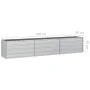 Arriate de acero galvanizado plateado 240x40x45 cm de vidaXL, Maceteros y jardineras - Ref: Foro24-316889, Precio: 52,03 €, D...