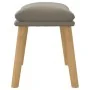 Reposapiés de terciopelo gris claro 45x29,5x35 cm de vidaXL, Otomanas - Ref: Foro24-341435, Precio: 35,97 €, Descuento: %